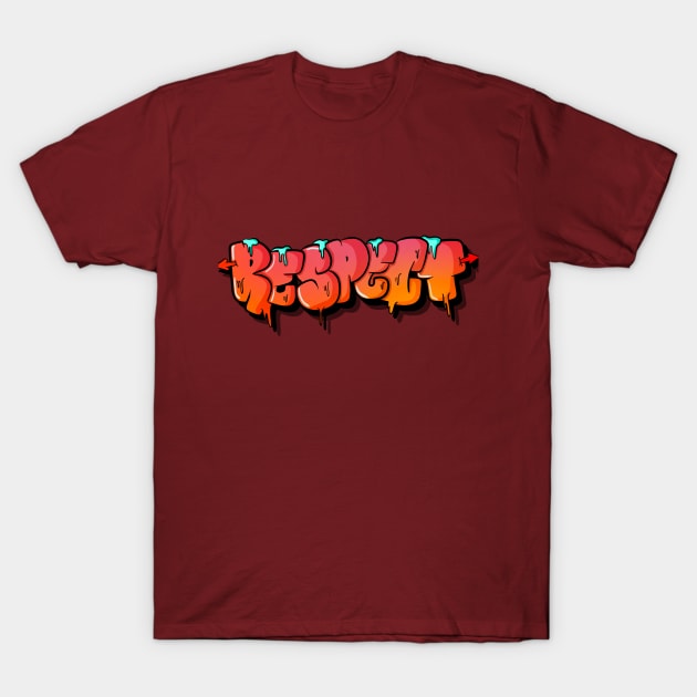 Respect Graffiti Art T-Shirt by Lookify